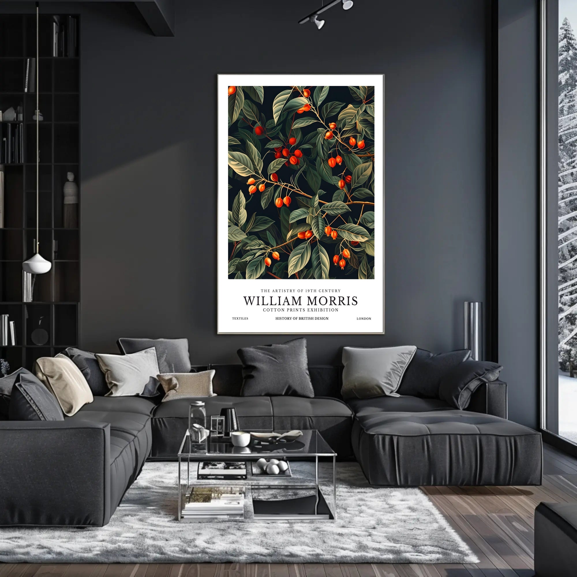 William Morris Cotton Prints Exhibition Poster