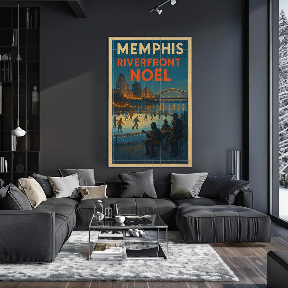 Memphis Riverfront Noël Poster