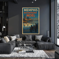 Memphis Riverfront Noël Poster
