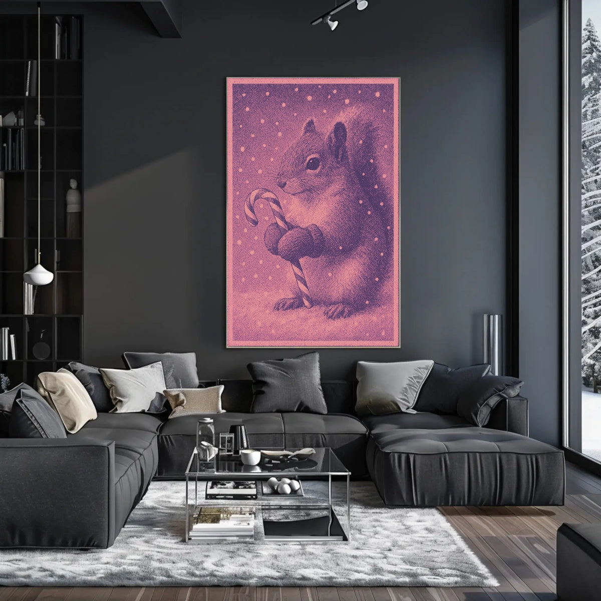 Festive Squirrel Delight Poster