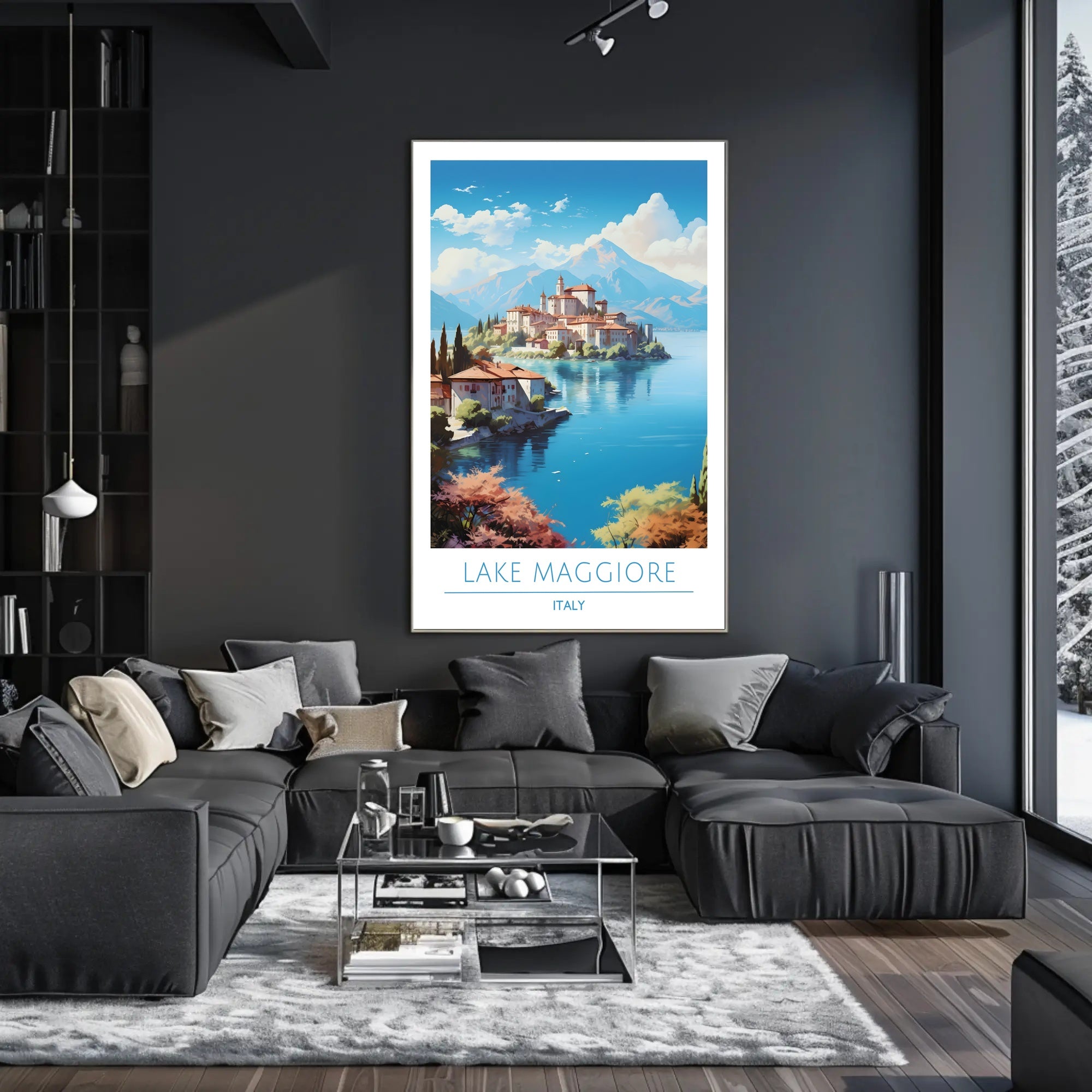 Scenic View of Lake Maggiore Poster