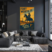 Fort Worth, TX Where the West Begins Poster PosterGoat