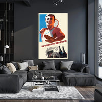 Tennis Player Health Promotion Vintage Propaganda Poster