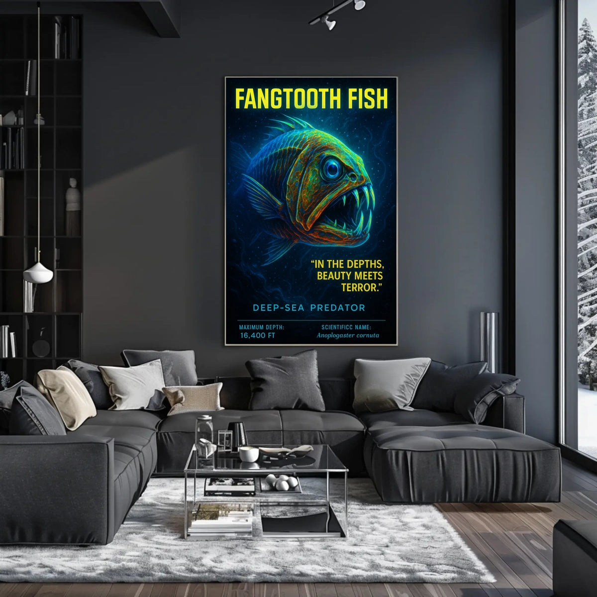 Fangtooth Fish Deep-Sea Predator Poster