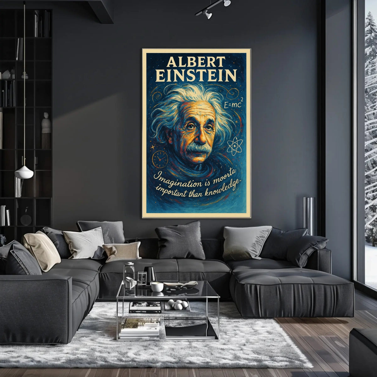 Albert Einstein Cosmic Creativity Inspirational Poster
