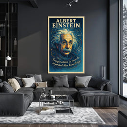 Albert Einstein Cosmic Creativity Inspirational Poster
