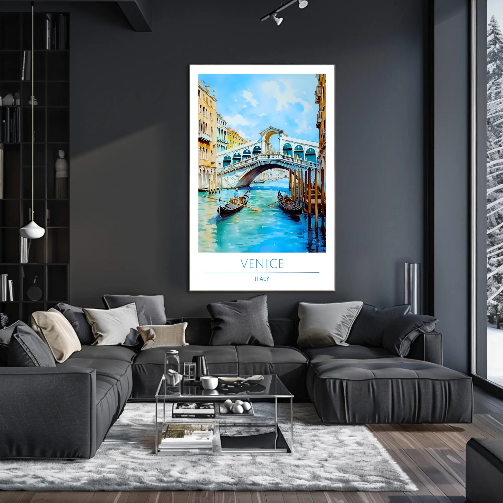 Gondolas on the Grand Canal Poster