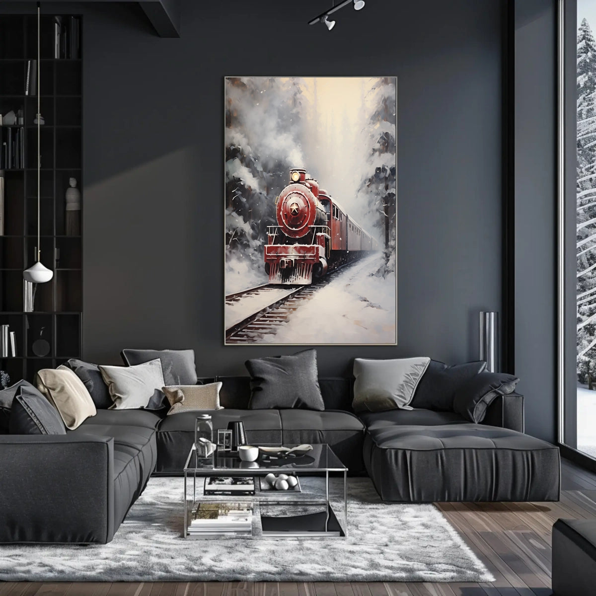 Winter Train Journey Poster