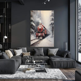 Winter Train Journey Poster