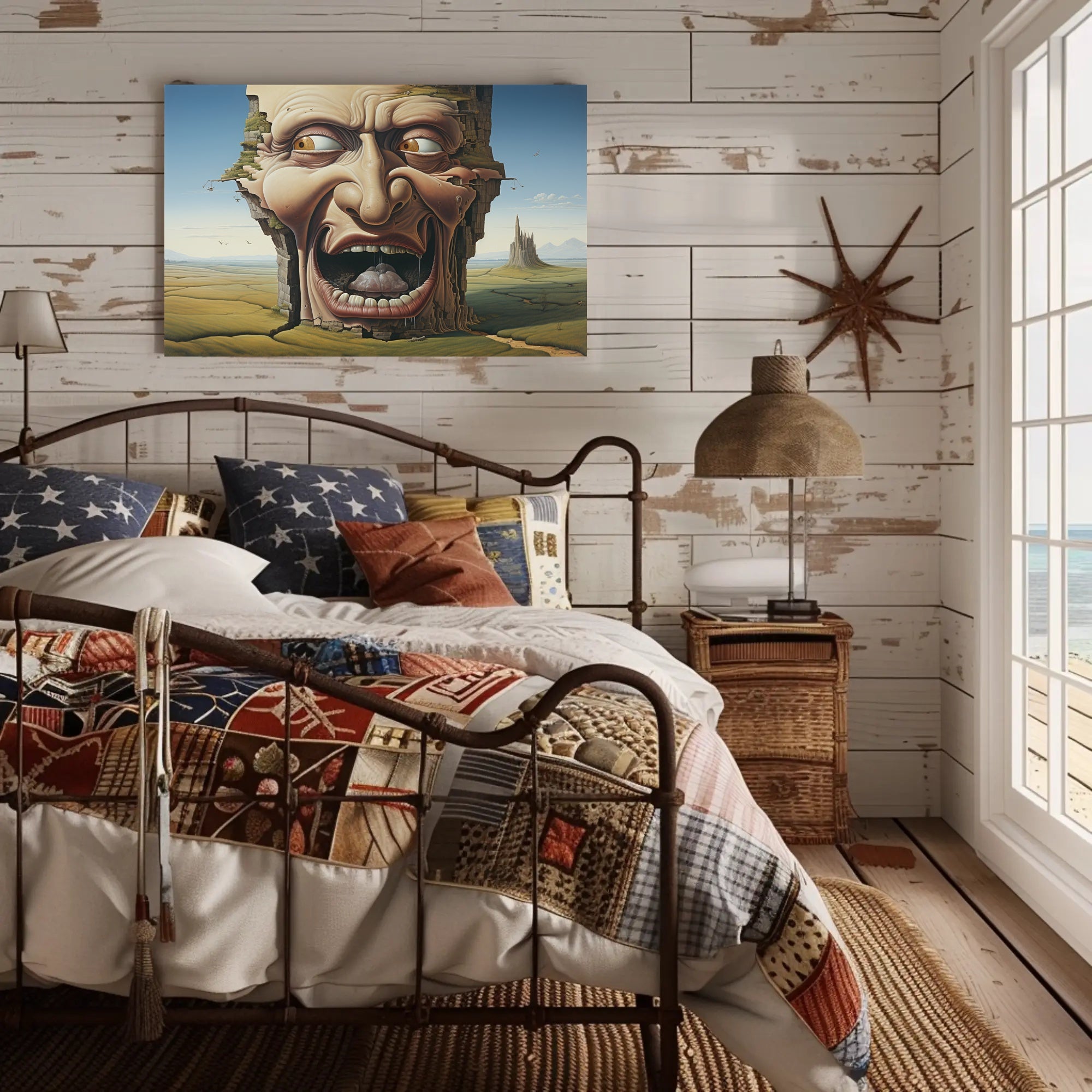 Colossal Cliff Face Dreamscape Fantasy or Mythology Poster