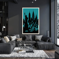 New York City Silhouette Poster Urban Wall Art Decor Gallery