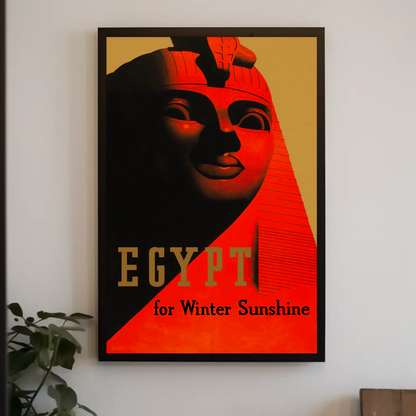 Egypt - Winter Sunshine Vintage Travel Poster