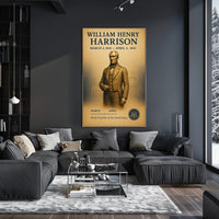 William Henry Harrison Vintage Historical Presidential Poster PosterGoat