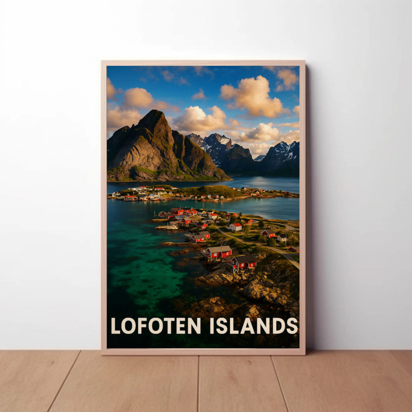 Lofoten Islands Norway Colorful Fishing Village Poster
