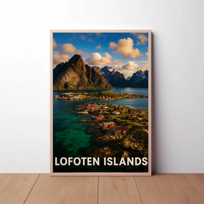 Lofoten Islands Norway Colorful Fishing Village Poster