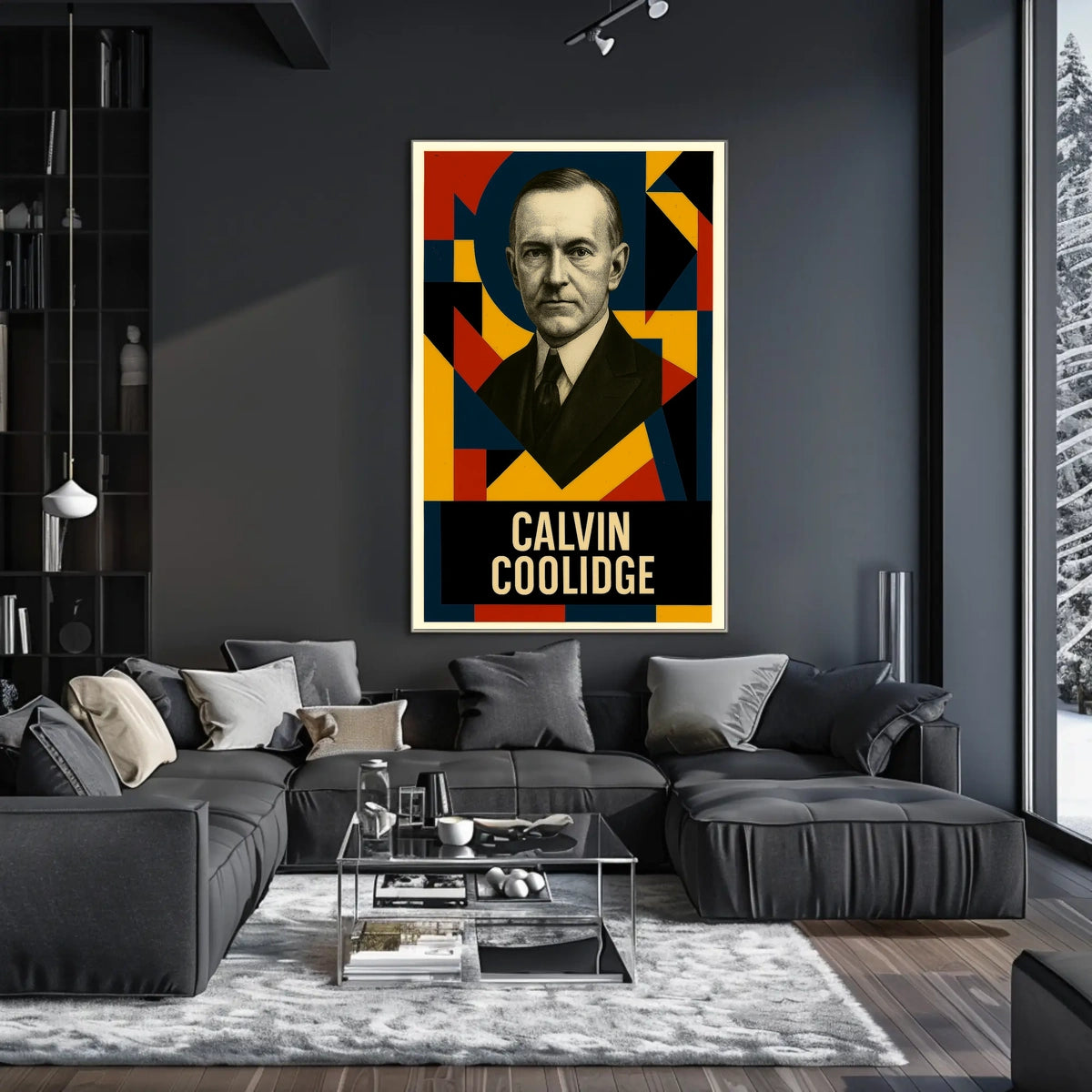 Calvin Coolidge 30th President of the United States Abstract Pop Poster