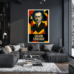 Calvin Coolidge 30th President of the United States Abstract Pop Poster