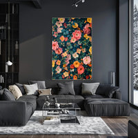 Vibrant Floral Symphony Art Print: Abstract or Artistic Poster