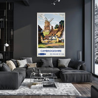 Vintage Cambridgeshire Travel Poster: See England by Rail PosterGoat