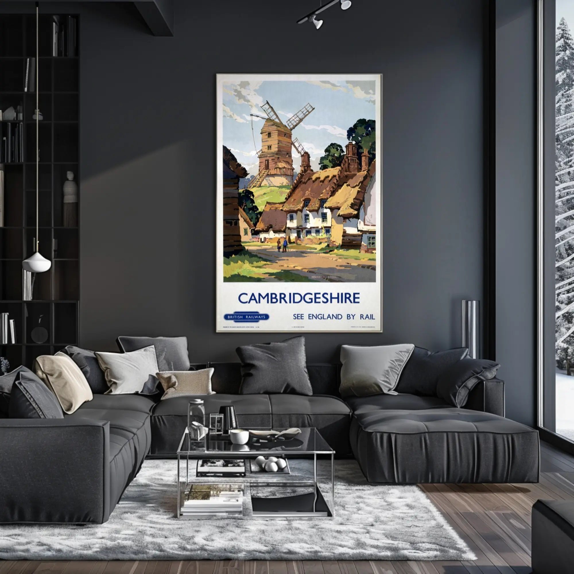 Vintage Cambridgeshire Travel Poster: See England by Rail PosterGoat