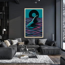 Shark In The Waves Poster