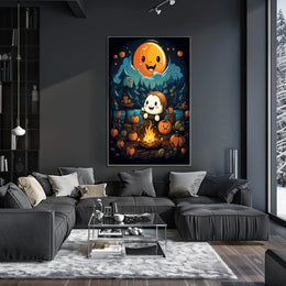 Whimsical Autumn Night Poster