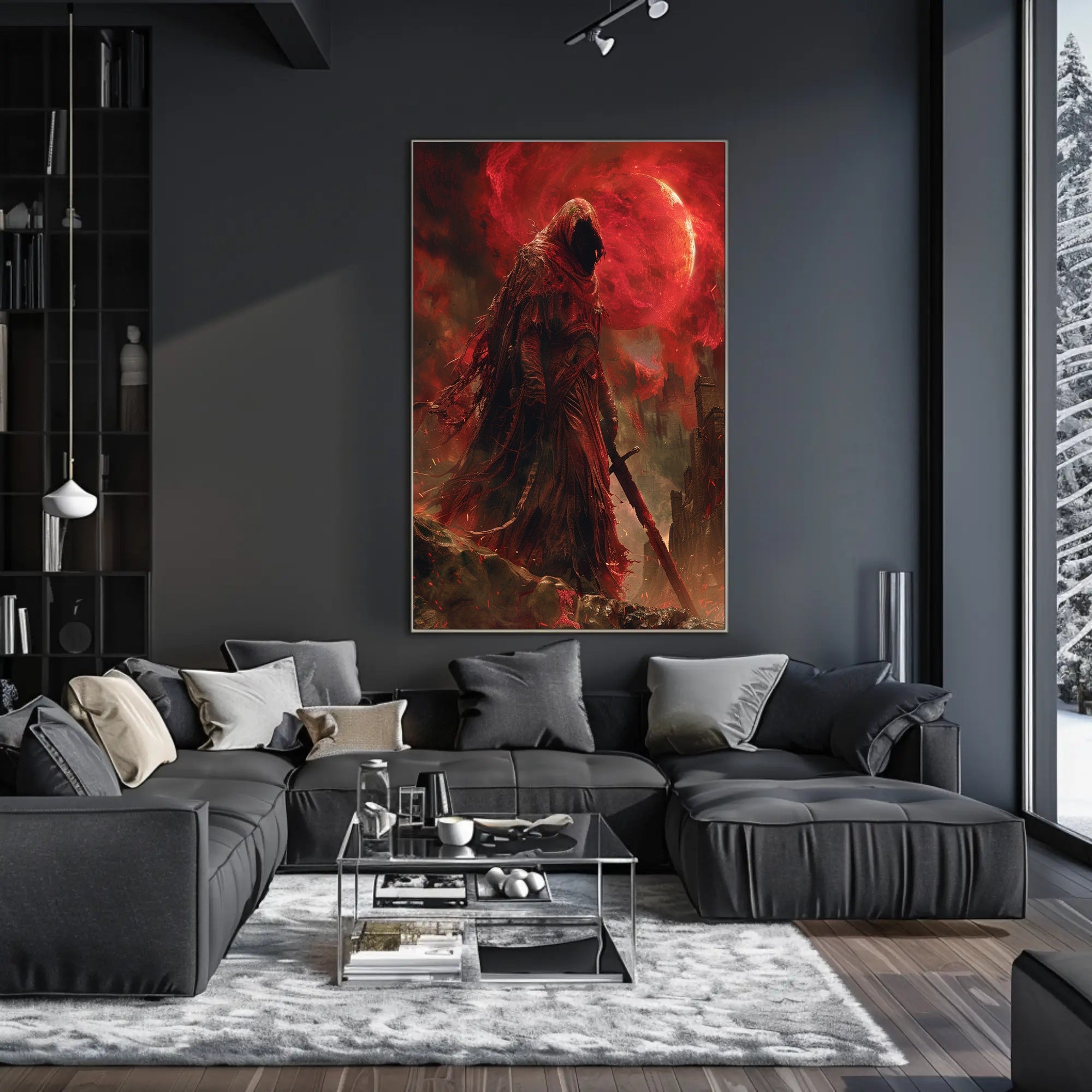 The Crimson Wraith Art Print Poster for Home Decor PosterGoat