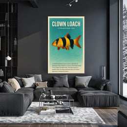 Clown Loach Cypriniform Fish Poster