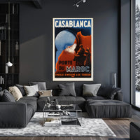 Vintage Casablanca Travel Poster for Moroccan Adventure PosterGoat