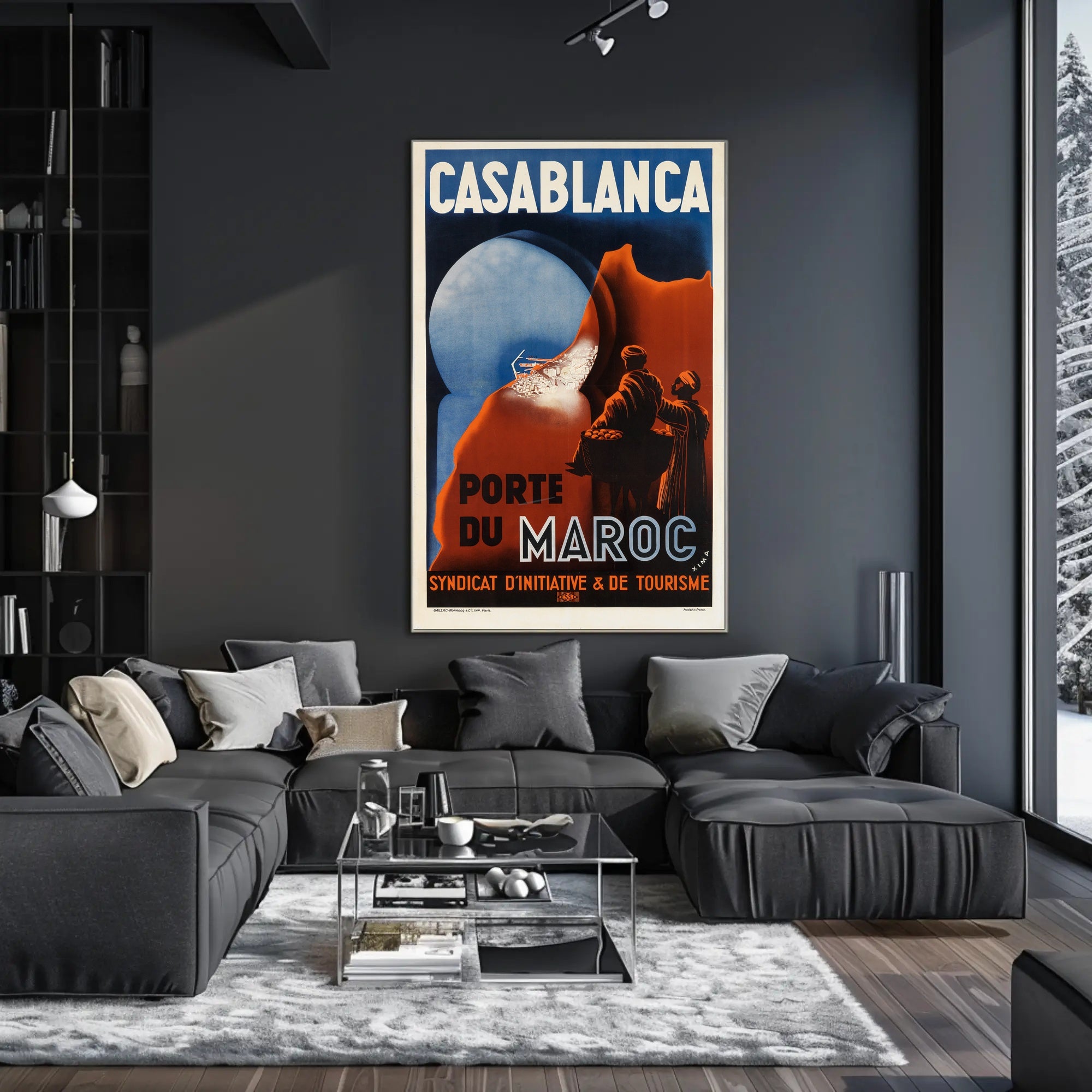 Vintage Casablanca Travel Poster for Moroccan Adventure PosterGoat