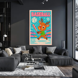 Holiday Baseball Fun Poster
