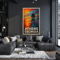 Athens Georgia Wanderlust Decor Scenic Typography Poster