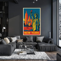New York Iconic Landmarks Poster