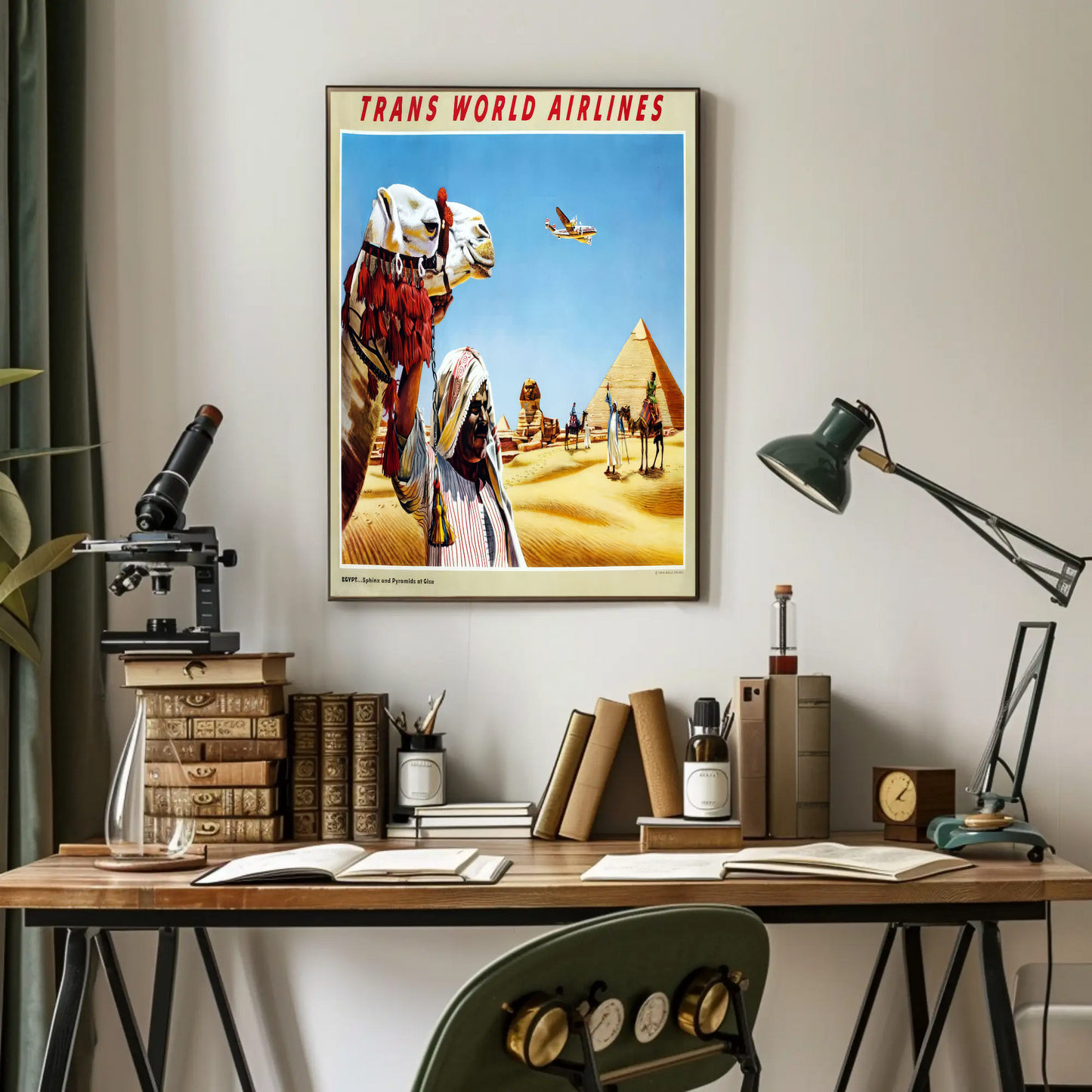 Trans World Airlines Egypt Vintage Poster