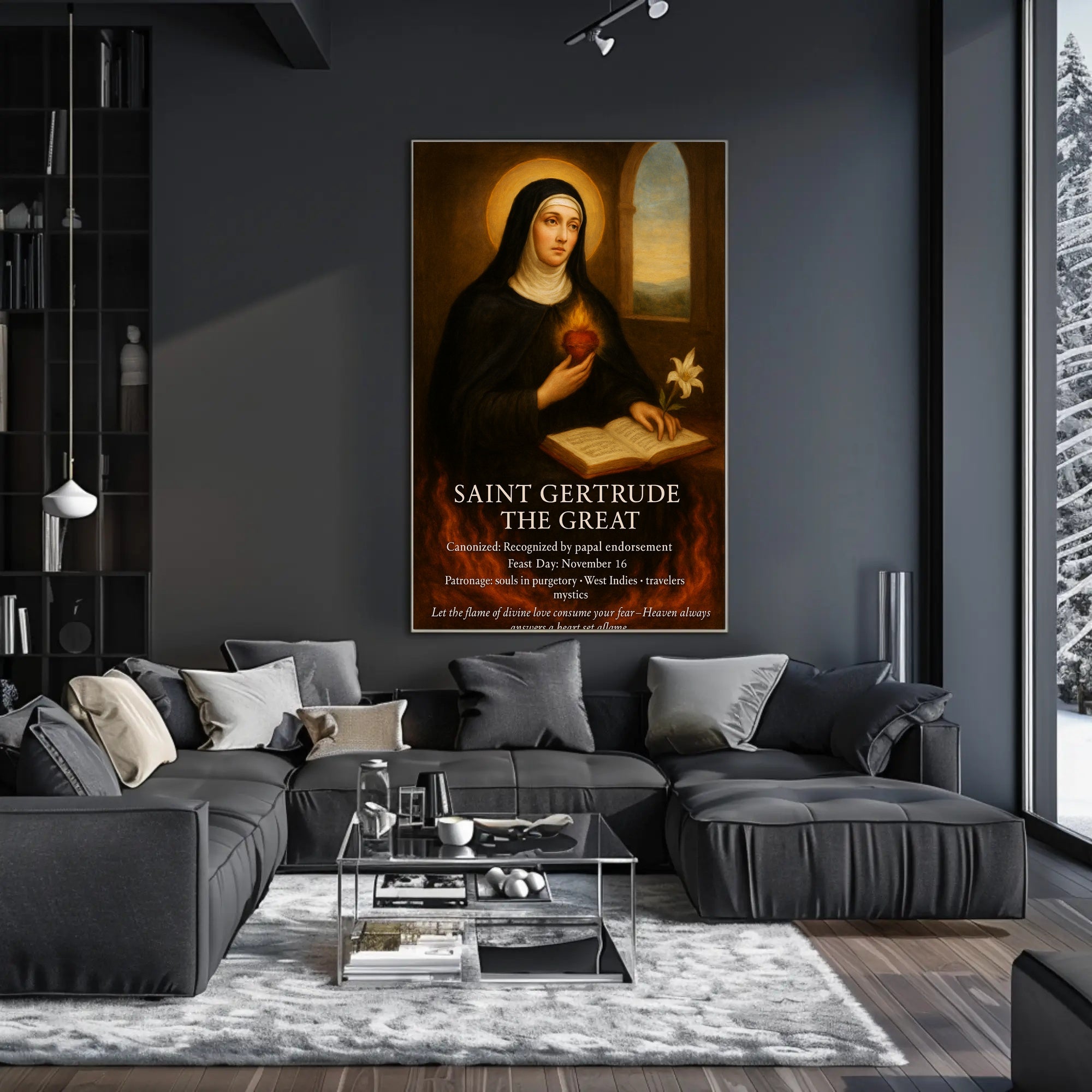 Saint Gertrude the Great Poster PosterGoat
