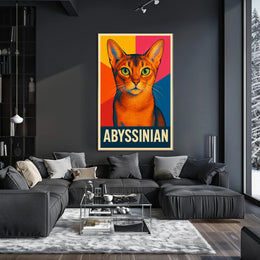Abyssinian Cat Art Poster