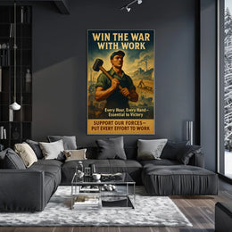 Win the War with Work Poster