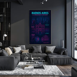 Buenos Aires A Cyberpunk Symphony Poster PosterGoat