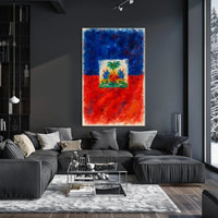 Vibrant Haitian Flag Poster