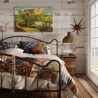 Idyllic European Countryside Landscape: Abstract or Artistic Poster