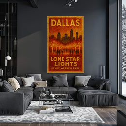 Dallas Lone Star Lights Poster