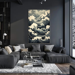 Oceanic Waves And Clouds Poster PosterGoat