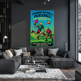 Pickleball Fun at Central Park Poster