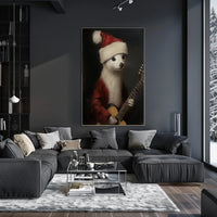 Festive Ferret With Guitar Poster
