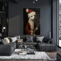 Festive Ferret With Guitar Poster