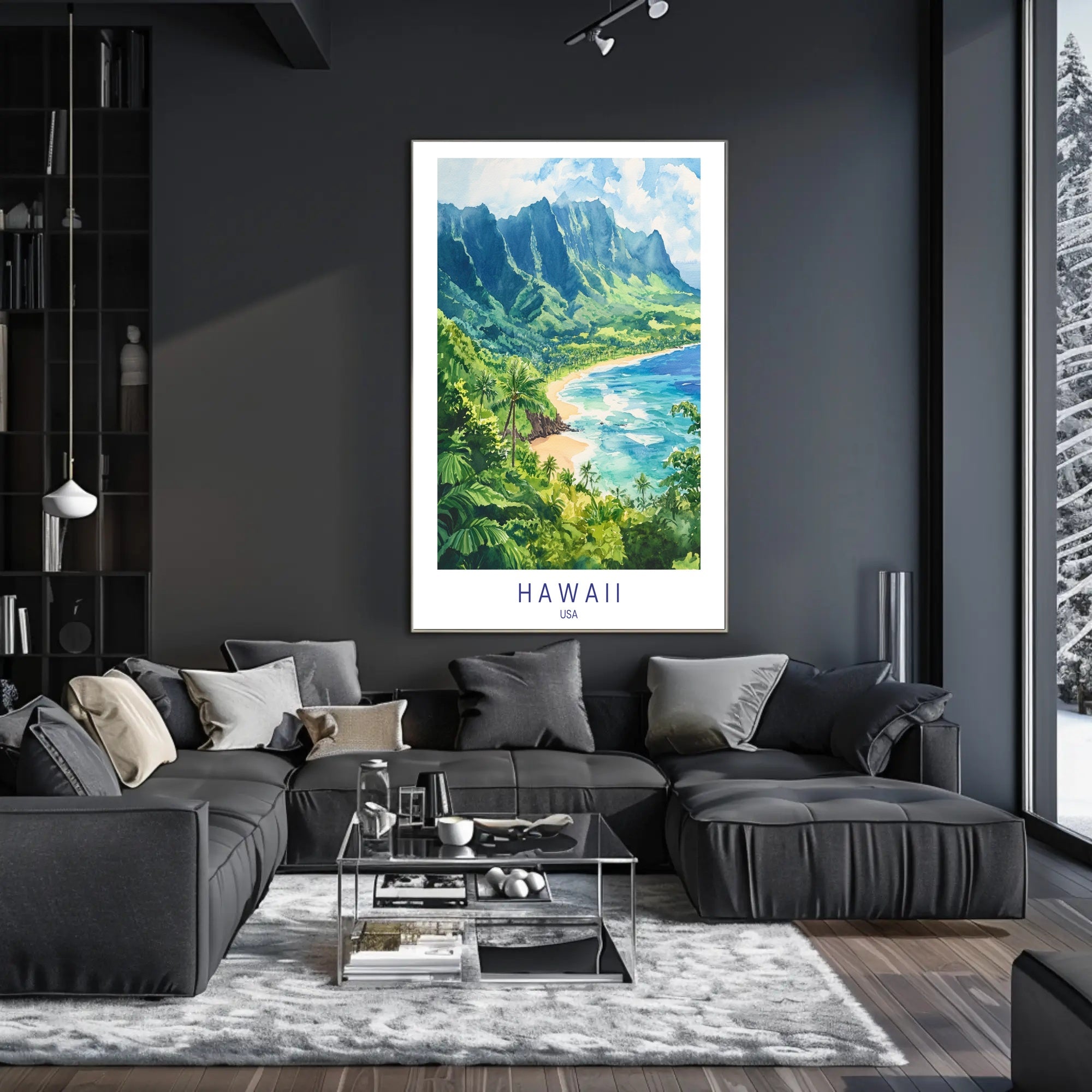 Scenic Hawaii Coastline Poster PosterGoat