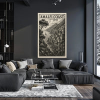 Amalfi Coast Poster Coastal Wall Art Print 18x24 Gallery