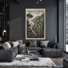 Amalfi Coast Poster Coastal Wall Art Print 18x24 Gallery