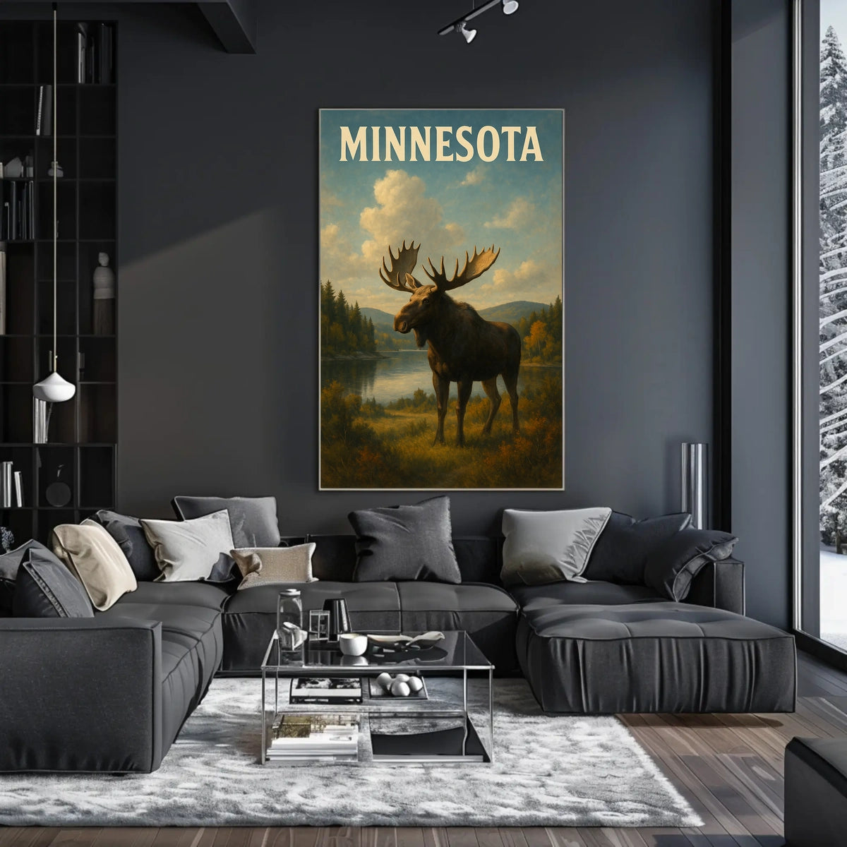 Majestic Minnesota Moose Poster