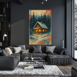 Cozy Winter Cabin Poster